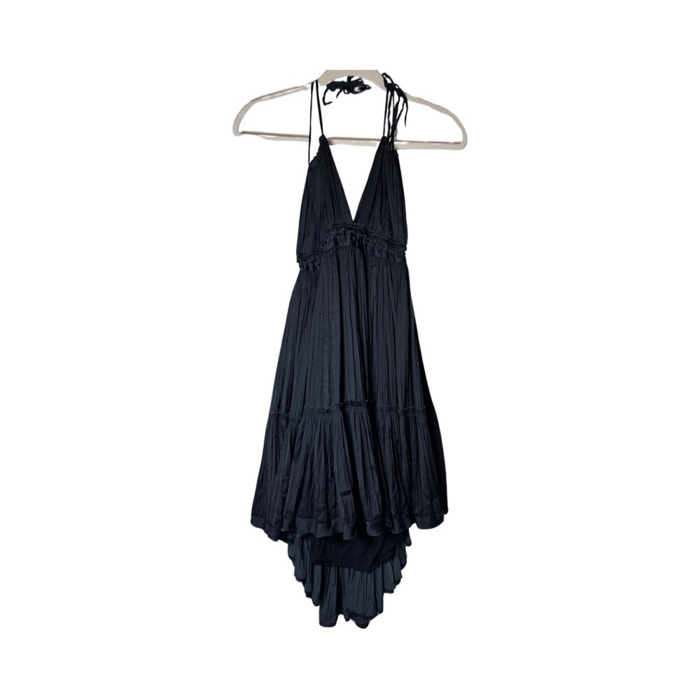 Free People 100 Degrees Of Shine Black Mini Dress - Picture 7 of 11
